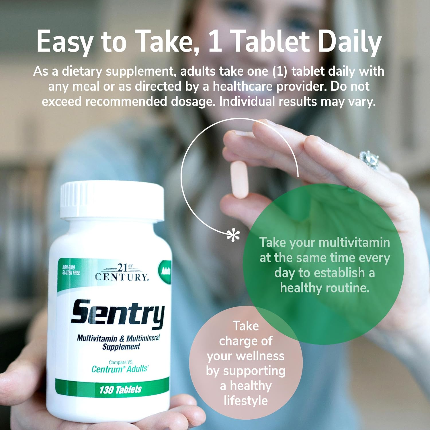 21st Century Sentry Tablets - Complejo Multivitamínico y Mineral, 130 Comprimidos