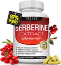 Toplux Berberine 1800mg - Berberina HCL 97% Pureza - 90 Cápsulas Veganas