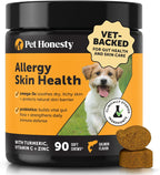 Pet Honesty Masticables para Alergias en Perros - Alivio de Picazón y Apoyo Inmune con Omega 3, Probióticos y Cúrcuma (90 unidades)