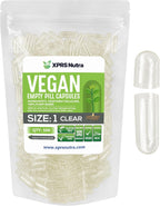 Cápsulas Vacías Tamaño 1 Veganas - 1000 Unidades - XPRS Nutra (Azul)