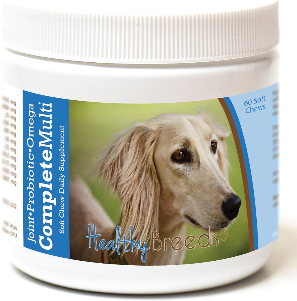 Healthy Breeds Saluki Multivitamínico Todo en Uno - Masticables Blandas, 60 unidades