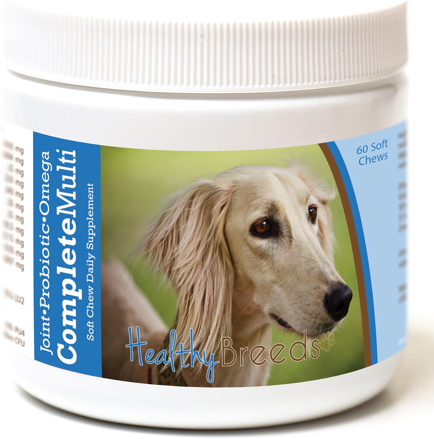 Healthy Breeds Saluki Multivitamínico Todo en Uno - Masticables Blandas, 60 unidades