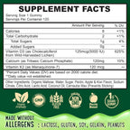 OH MY CHEWY Gominolas de Vitamina D3, K2 y Calcio - 5000 IU D3, 120 mcg K2 (MK-7), 120 mg Ca - Vegano y No GMO - 120 unidades