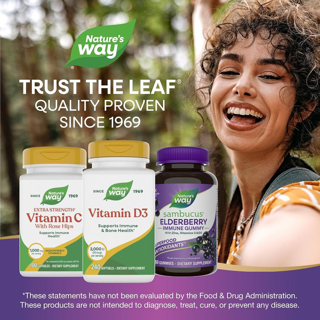 Nature's Way Vitamina D3 2000 UI (50 mcg) - 240 Cápsulas Blandas