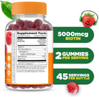 Lifeable Kids Biotin Gummies - 5000mcg - 90 Gominolas de Biotina para Niños