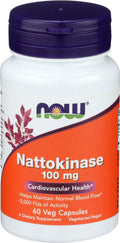 NOW Foods Nattokinasa 100 mg, 60 Cápsulas