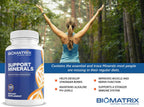 BioMatrix Suplemento Mineral Quelado Sin Hierro - Calcio, Magnesio, Zinc, Vitamina D3, Cobre y Yodo - 30 Días
