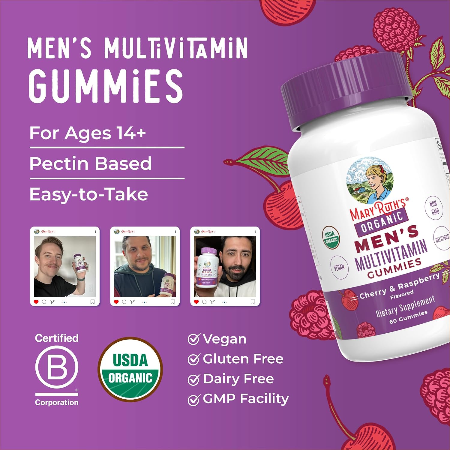 MaryRuth's Organics Multivitamínico para Hombres en Gominolas – 60 Gominolas