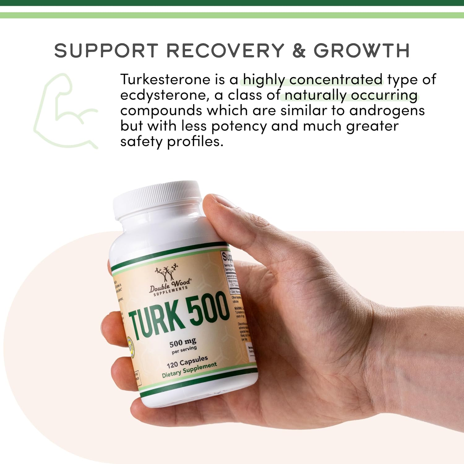 Turkesterone 500 mg, 120 cápsulas - Extracto de Ajuga Turkestanica estandarizado al 10%