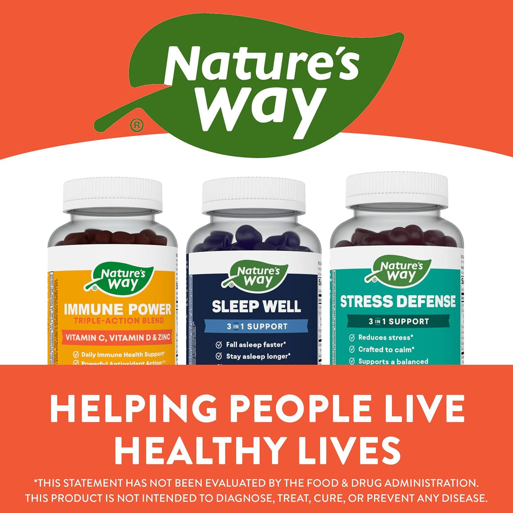 Nature's Way Immune Power, Gominolas de Vitaminas C y D con Zinc, Sabor Fresa-Naranja, 90 Gominolas