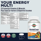 Kal Enhanced Energy - Multivitamínico con ActiSorb - 90 Comprimidos