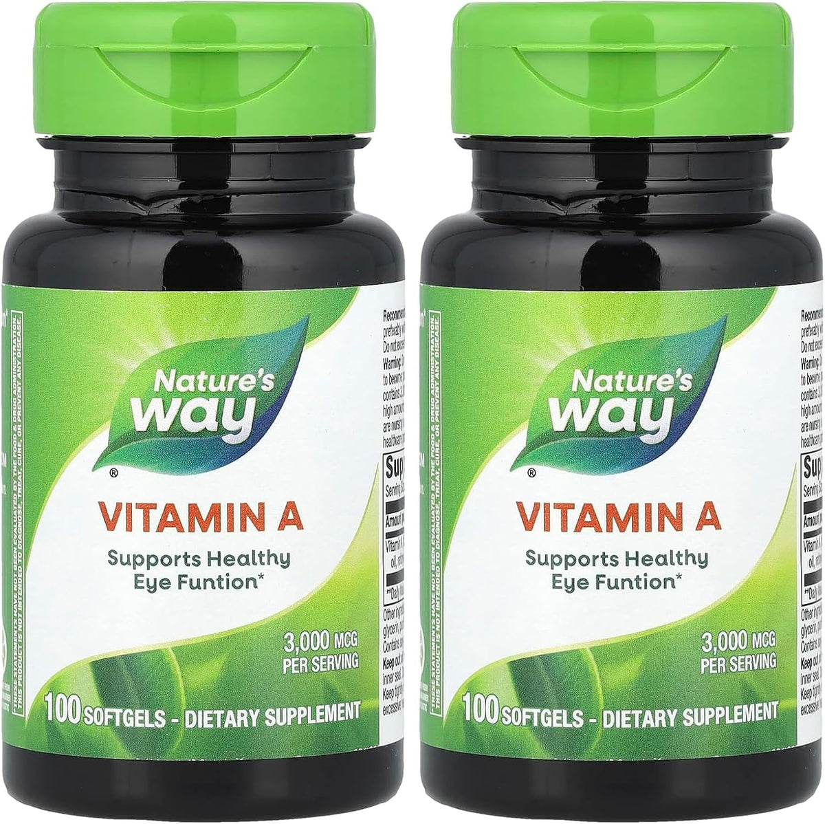 Vitamina A de Nature's Way, Alta Potencia, 3000 mcg por ración, 100 Cápsulas Blandas – Image 3