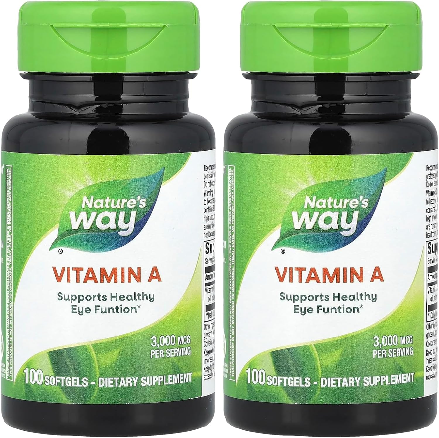 Nature's Way Vitamin A, High Potency, 3000 mcg per serving, 100 Softgels