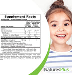 NaturesPlus Animal Parade KidZinc - Zinc Quelado Orgánicamente para Niños - 90 Pastillas Sabor Mandarina