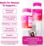 Pink Stork Suplemento PMS para Mujeres - con Vitex, Ashwagandha, Maca y 10 Vitaminas y Minerales - 60 Cápsulas
