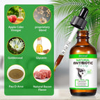 Antibióticos Naturales para Perros – Alivio de Alergias y Picazón, Suplemento Multivitamínico, Sabor a Bacon – 60ml