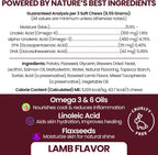 Aceite de Salmón para Perros - Snacks Blandos Omega 3 para Piel y Pelaje - 180 Snacks (Sabor Cordero)