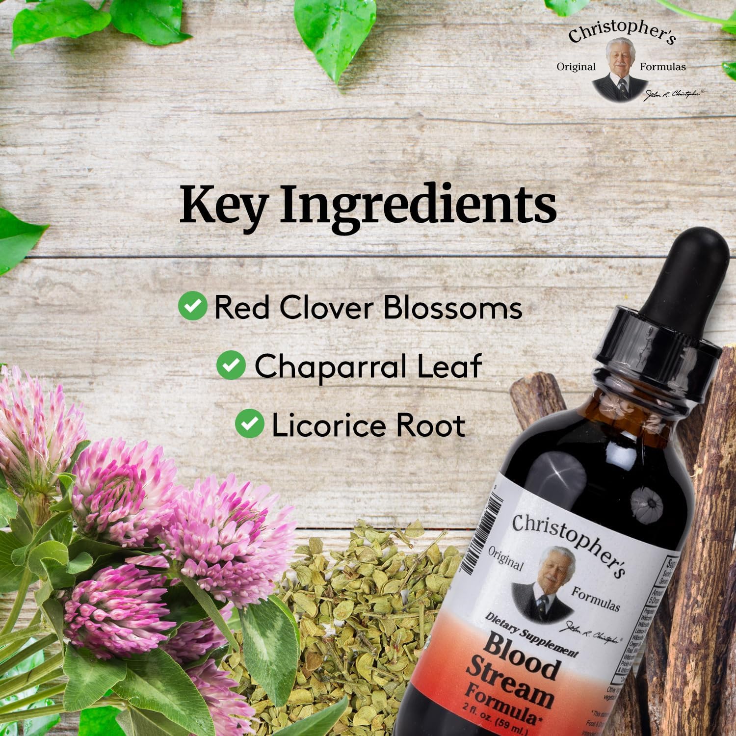 Christopher's Original Formulas Blood Stream Formula, 2 oz Glycerine Extract - Natural Herbal Blend - Pack of 2