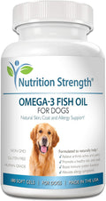 Omega 3 para Perros - Cápsulas de Aceite de Pescado con Alto EPA y DHA - Apoyo para Piel, Articulaciones y Salud General - 180 Cápsulas - Nutrition Strength