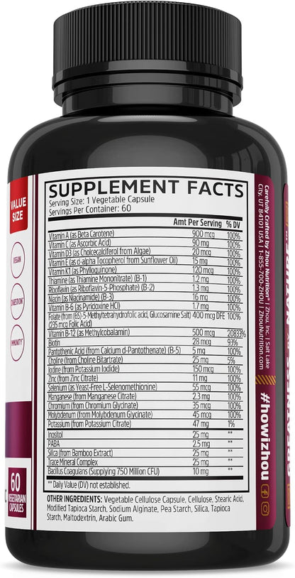 Zhou Nutrition Daily Boost Multivitamínico – Sistema inmunitario: La vitamina C, la vitamina D3, el zinc y el – Image 2