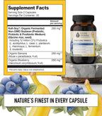 Your Flora Probiotic Family – Probióticos No-GMO con Soja Fermentada, Plátano y Arándano – 60 Cápsulas – Living Alchemy