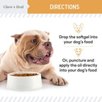 Chew + Heal Labs Aceite de Pescado Salvaje Omega 3 para Perros - 360 Mini Cápsulas Blandas de 300mg para Piel y Pelo Saludables