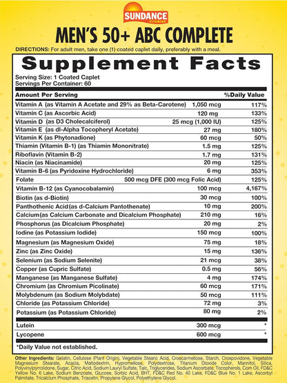 Sundance Multivitamínico para Hombres 50+ – Energía y vitalidad: Las vitaminas B6 y B12 contribuyen al metabolismo – Image 2