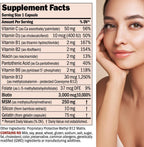 ANDREW LESSMAN Healthy Hair, Skin and Nails - 120 Cápsulas - 3000 mcg Biotina + Complejo B - Sin Aditivos