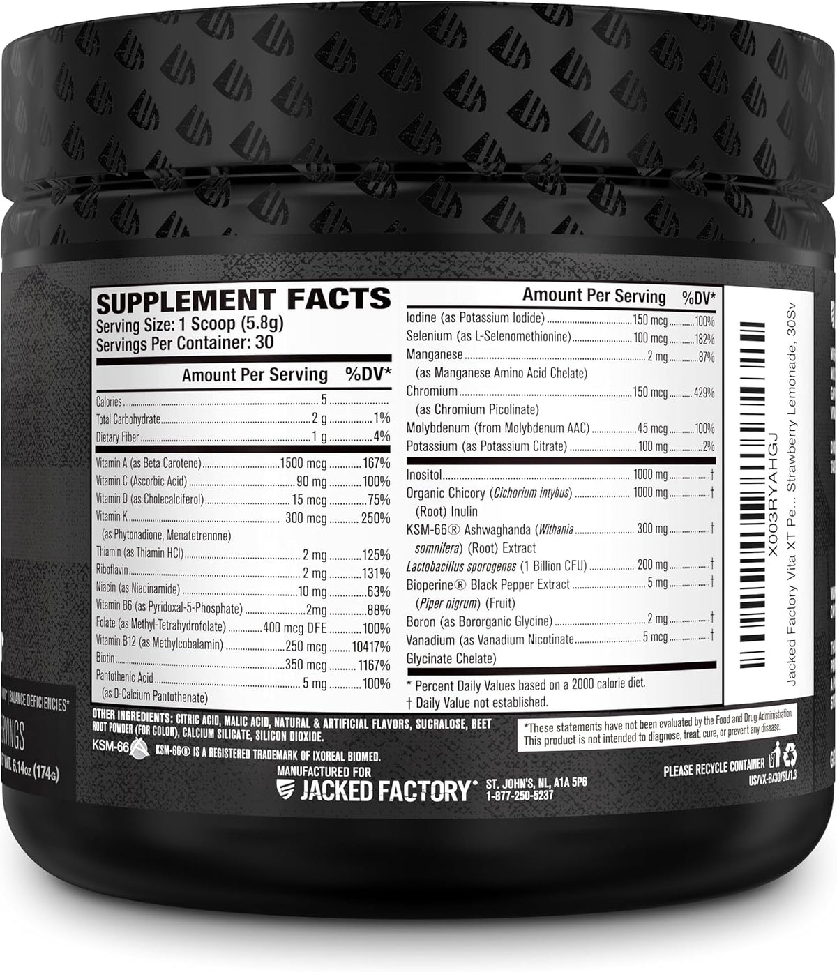 Jacked Factory Vita XT Performance Vitamin – Fibra prebiótica (inulina orgánica): Ayuda a mantener una flora – Image 8