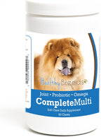 Healthy Breeds Chow Chow Multivitamínico Todo en Uno Masticable Blando, 90 unidades