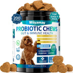 Woyamay Probióticos para Perros, 200 Snacks Blandos - Salud Digestiva e Inmunidad