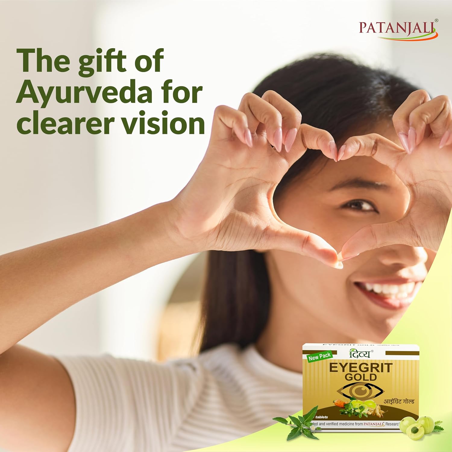 Patanjali Divya Eyegrit Gold 20 Tabletas