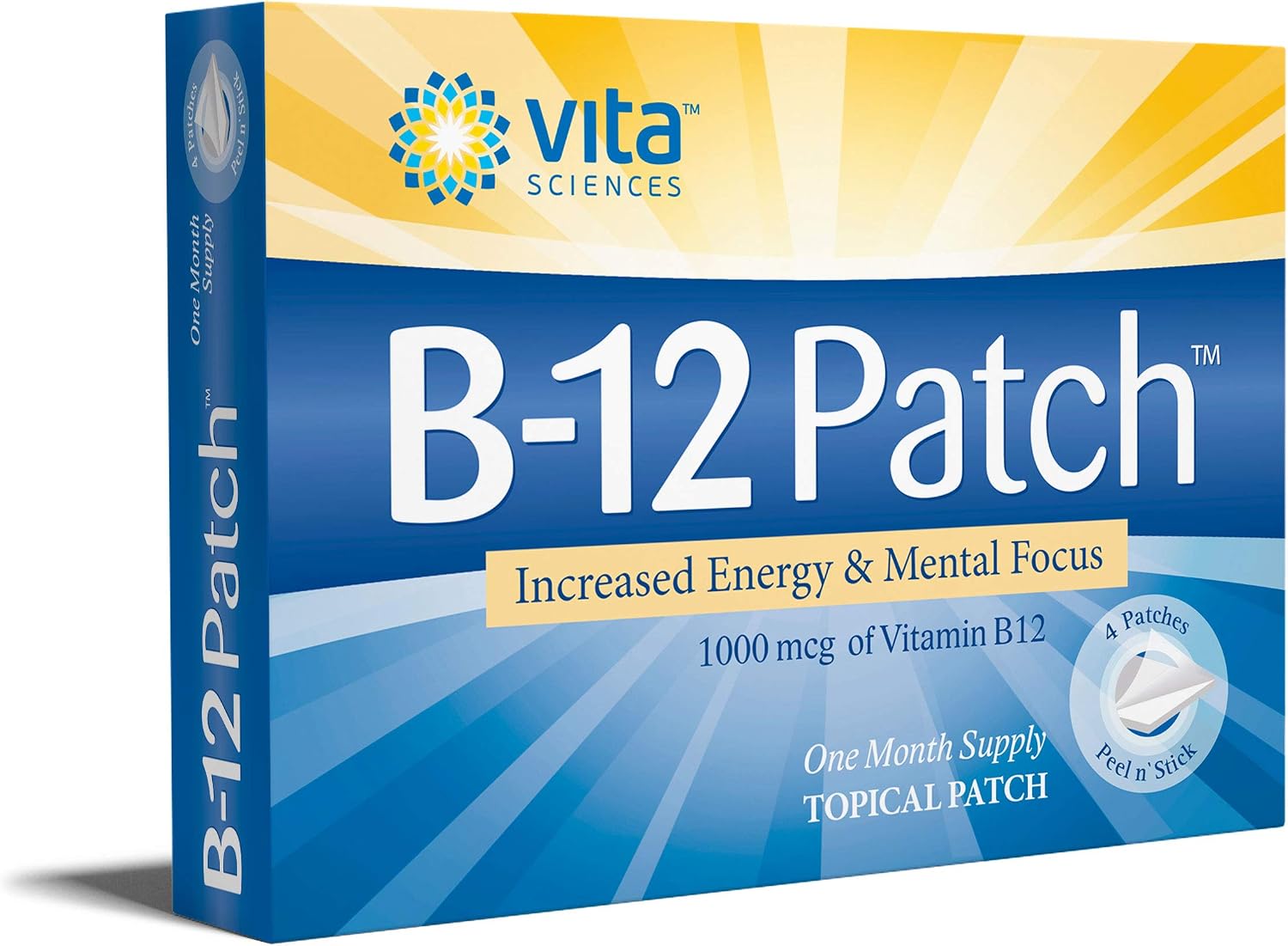 Vita Sciences Aplicación de Vitamina B12 - Fórmula Extra Fuerte, 1000mcg, Pack de 3