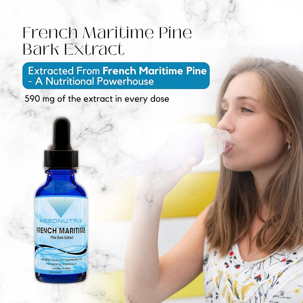 Absonutrix Extracto de Corteza de Pino Marítimo Francés 590 mg - 118 ml (4 fl oz) Gotas