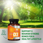 Vitamina D3 5000 UI (125 mcg) por Porción - Triple Potencia - Apoyo Inmunológico, Huesos, Dientes y Músculos - Vegano, Sin Gluten, Sabor a Frambuesa - 120 Comprimidos Masticables