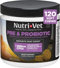 Nutri-Vet Pre & Probiotics for Dogs, 120 Chews, Liver & Cheese Flavor
