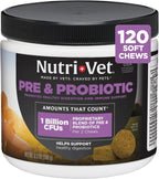 Nutri-Vet Pre & Probiotics for Dogs, 120 Chews, Liver & Cheese Flavor