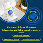Core Med Science Liposomal Methylated Multivitamin B-Complex, 90 Cápsulas Blandas