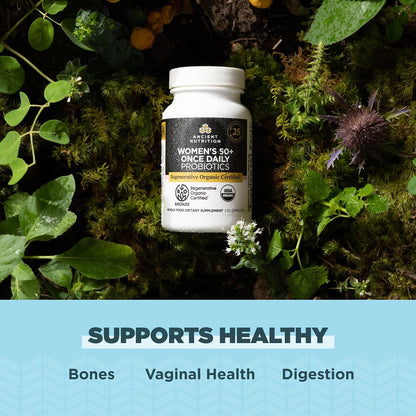 Ancient Nutrition Probióticos para Mujeres 50+ - Certified Organic Regenerative - 25 Billion CFUs - 30 Cápsulas – Image 2