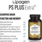 Lipogen PS Plus Extra – Suplemento Cerebral con Fosfatidilserina 133mg – Memoria y Enfoque – 60 Cápsulas (Pack de 2)