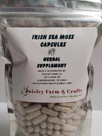 Irish Sea Moss Powder Cápsulas 300 Unidades - Suplemento Herbal Vegano