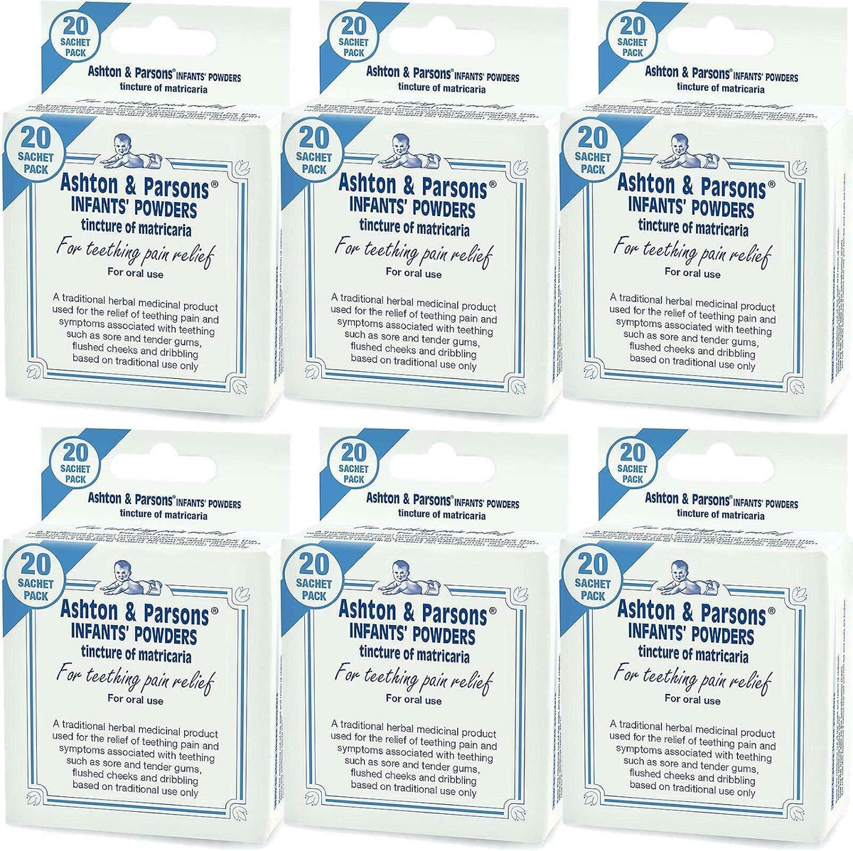 Ashton & Parsons Infant's Powders - 6 Sobres – Image 1