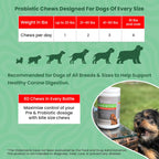 PawMedica Probióticos y Enzimas Digestivas para Perros - 60 Masticables