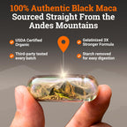Maca Negra Gelatinizada Ecológica - 200 Cápsulas, 1000mg