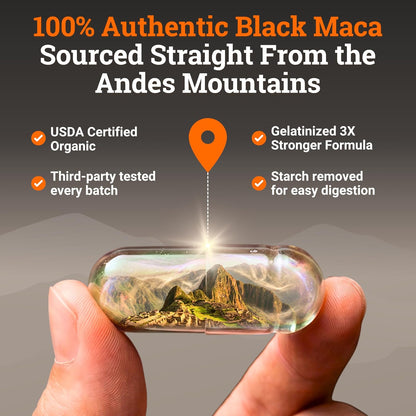 Maca Negra Gelatinizada Ecológica - 200 Cápsulas, 1000mg – Image 5
