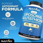 Nutrivein Premium Glutatión Liposomal 700 mg – 60 Cápsulas