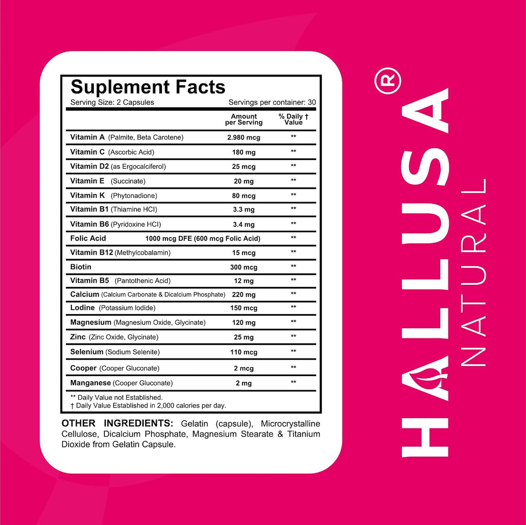 HallMultiWomen – Multivitamínico para Mujeres 60 Cápsulas