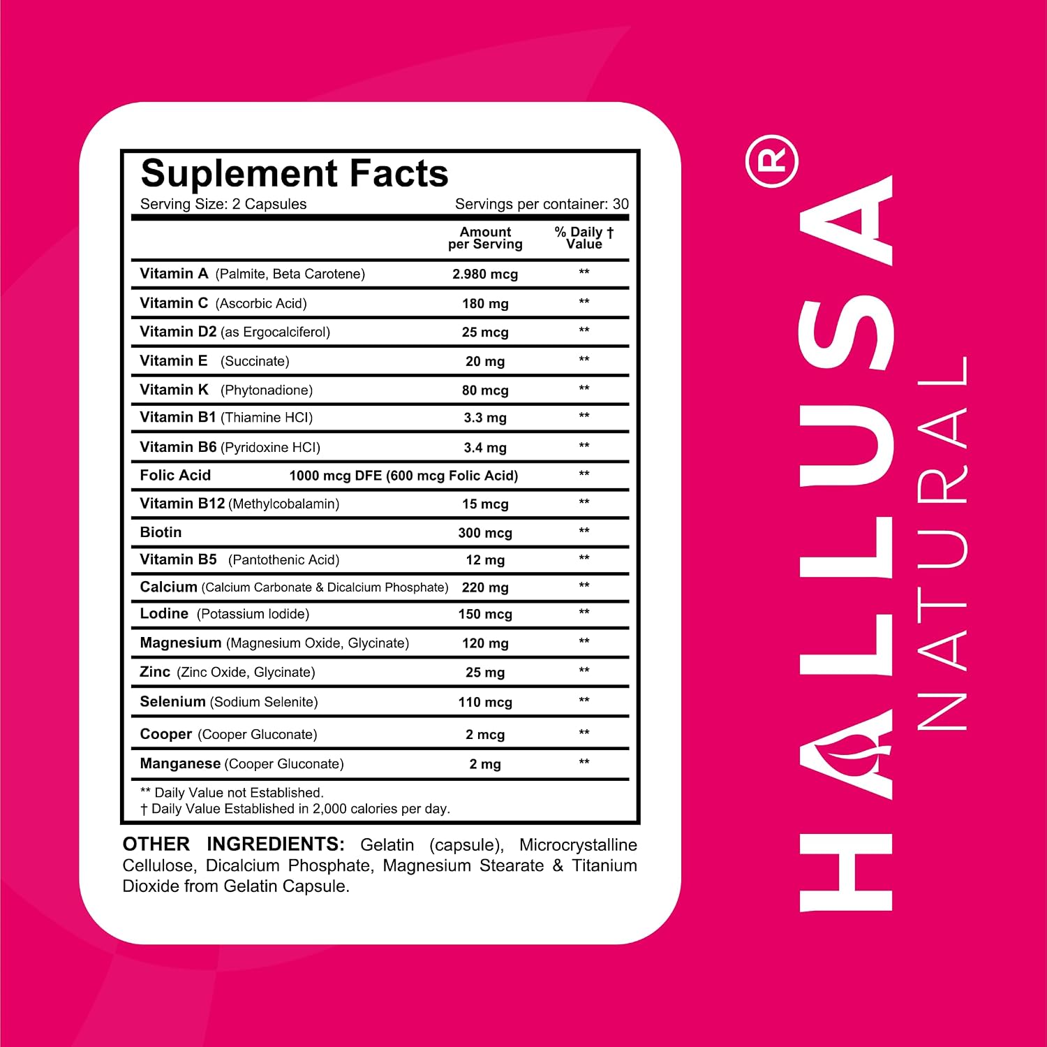 HallMultiWomen – Multivitamínico para Mujeres 60 Cápsulas