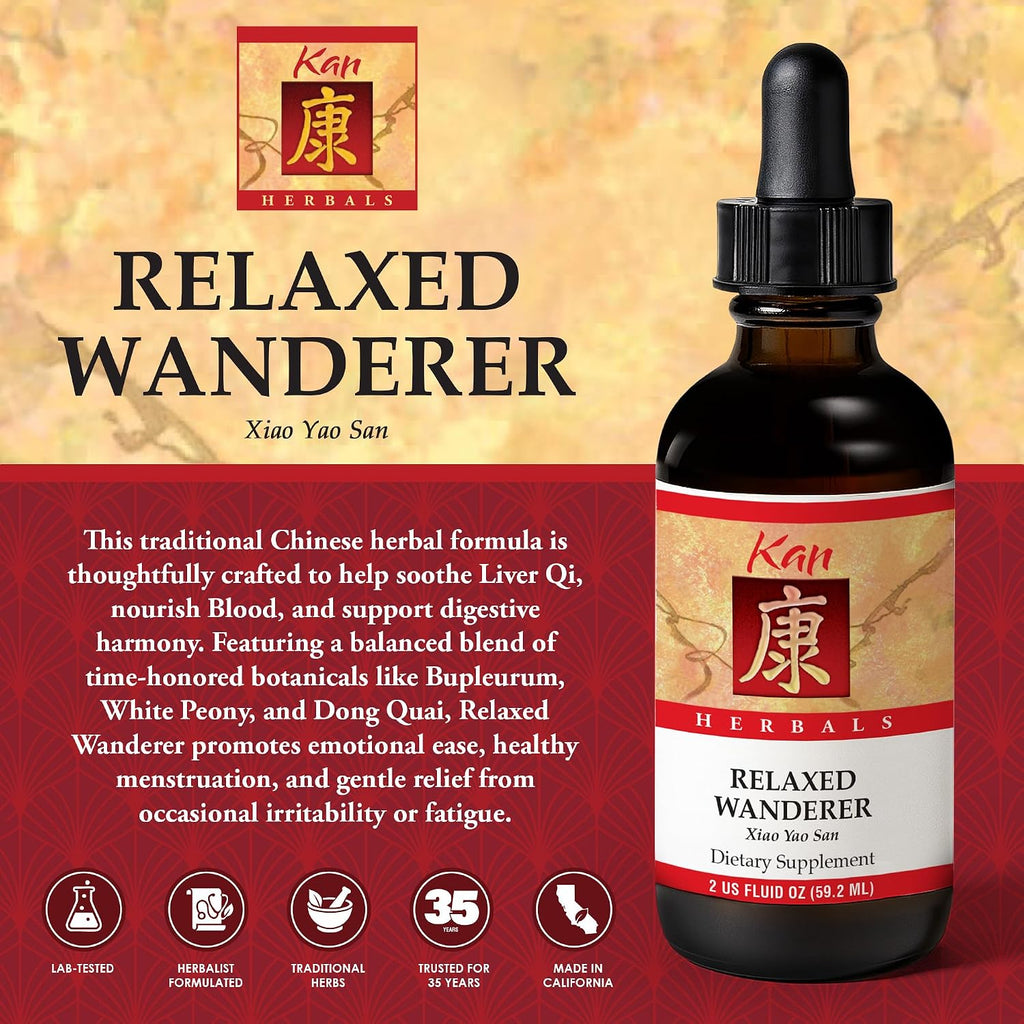 Kan Herbs Company Relaxed Wanderer – Fórmula Herbal Tradicional China, 60 ml