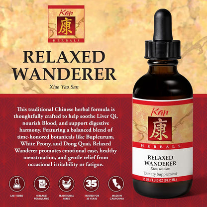 Kan Herbs Company Relaxed Wanderer – Fórmula – Peonía blanca (Paeonia lactiflora): Conocida por su acción – Image 2